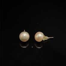 Freshwater Pearl Earrings Stud | Pink Color | Plain Smooth | 8mm-9mm-10mm Button Shape | June Birthstone | Gift for Her