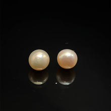 Freshwater Pearl Earrings Stud | Pink Color | Plain Smooth | 8mm-9mm-10mm Button Shape | June Birthstone | Gift for Her