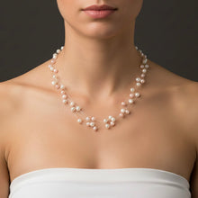 Freshwater Pearl Minimal Plain Round Smooth June Birthstone Necklace Jewelry - Necklace