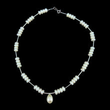 Classic Plain Pearl Station Necklace