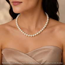 Pearl Gemstone White Plain Ringed Necklace