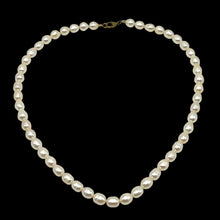 Pearl White June Birthstone Button Plain Pearly Necklace