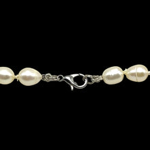 Pearl Plain Button White Necklace June Birthstone