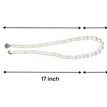 Classic White Plain Pearl June Birthstone Jewelry Necklace