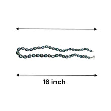 Classic Dark Grey Plain Button Pearl Necklace