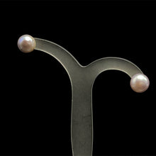 Freshwater Pearl Stud Earrings | 9mm Button Shape | Plain Smooth | Grey Color | June Birthstone | Classic Elegance