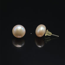 Freshwater Pearl Stud Earrings | Lavender Color | Button Shape | Plain Smooth | 8mm-9mm-10mm | June Birthstone
