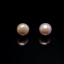 Freshwater Pearl Stud Earrings | Purple Color | Button Shape | Plain Smooth | 9mm | Lustrous | Graceful Feminine