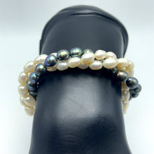 Freshwater Pearl Bracelet White Grey Drop Button Shape 9 Inch Perfect for Bridal Jewelry Symbol of Care Serenity