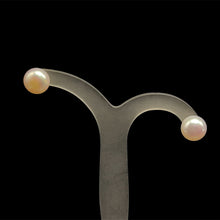 Freshwater Pink Pearl Pearl Stud Earrings | 9mm Button Shape | Plain Smooth | June Birthstone | Minimalist Chic