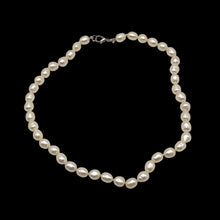 Freshwater Smooth Pearl 8mm Button Plain Chic Necklace | 15.6 Inch June Birthstone Modern Jewelry - Necklace