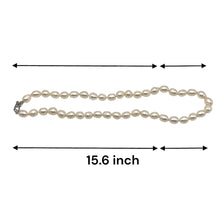 Freshwater Smooth Pearl 8mm Button Plain Chic Necklace | 15.6 Inch June Birthstone Modern Jewelry - Necklace