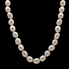 Freshwater Smooth Pearl 8mm Button Plain Chic Necklace | 15.6 Inch June Birthstone Modern Jewelry - Necklace