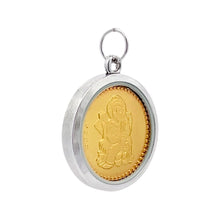 Tri-Dhatu Ganesh Lakshmi Pendant – Handcrafted Hindu Religious Talisman in Gold Silver & Copper for Prosperity Wisdom &