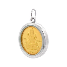 Tri-Dhatu Ganesh Lakshmi Pendant – Handcrafted Hindu Religious Talisman in Gold Silver & Copper for Prosperity Wisdom &