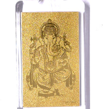 Ganesh Laser Engraved Keychain 24k Gold Foil Auspicious Gift for Protection & Success - Keychain