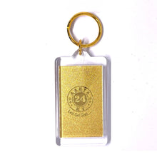 Ganesh Laser Engraved Keychain 24k Gold Foil Auspicious Gift for Protection & Success - Keychain