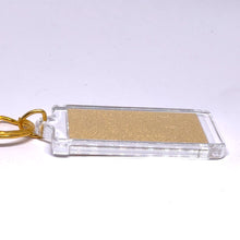 Ganesh Laser Engraved Keychain 24k Gold Foil Auspicious Gift for Protection & Success - Keychain