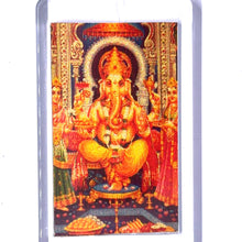 Ganesha 24K Gold Foil Colored Laser Engraved Keychain Auspicious Fortune Religious Gift - Keychain