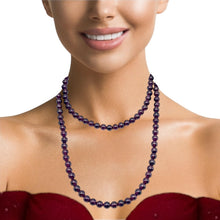 Garnet Natural Handmade Ball Plain Gemstone Beaded 28.8” Necklace Jewelry - Necklace