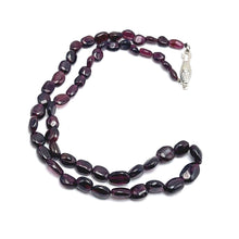 Garnet Natural Handmade Plain Smooth Nugget Gemstone Beaded 15.7’’ Necklace Jewelry - Necklace