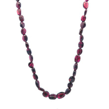 Garnet Natural Handmade Plain Smooth Nugget Gemstone Beaded 15.7’’ Necklace Jewelry - Necklace