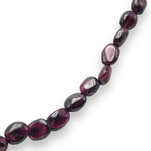 Garnet Natural Handmade Plain Smooth Nugget Gemstone Beaded 15.7’’ Necklace Jewelry - Necklace