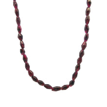 Garnet Natural Handmade Smooth Plain Dholki Gemstone Beaded 16.4’’ Necklace Jewelry - Necklace