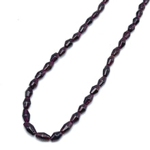 Garnet Natural Handmade Smooth Plain Dholki Gemstone Beaded 16.4’’ Necklace Jewelry - Necklace