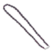 Garnet Natural Handmade Smooth Plain Dholki Gemstone Beaded 16.4’’ Necklace Jewelry - Necklace