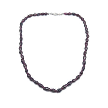 Garnet Natural Handmade Smooth Plain Dholki Gemstone Beaded 16.4’’ Necklace Jewelry - Necklace
