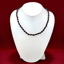 Garnet Natural Handmade Smooth Plain Dholki Gemstone Beaded 16.4’’ Necklace Jewelry - Necklace