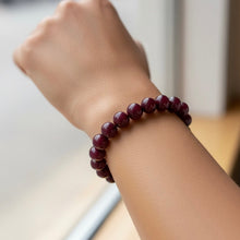 Genuine Natural Ruby Bracelet | Smooth 10mm Rondelle Beads 24 Pcs 209 Carats | Rich Crimson Red VVS Clarity | High