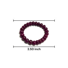 Genuine Natural Ruby Bracelet | Smooth 10mm Rondelle Beads 24 Pcs 209 Carats | Rich Crimson Red VVS Clarity | High