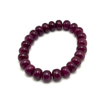 Genuine Natural Ruby Bracelet | Smooth 10mm Rondelle Beads 24 Pcs 209 Carats | Rich Crimson Red VVS Clarity | High
