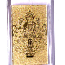 Goddess Lakshmi 24K Gold Foil Keychain Keyring Divine Blessing for Wealth & Fortune - Keychain