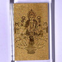 Goddess Lakshmi Blessing Keychain Laser Engraved 24K Gold Foil Good Luck Fortune Gift - Keychain
