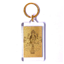 Goddess Lakshmi Blessing Keychain Laser Engraved 24K Gold Foil Good Luck Fortune Gift - Keychain