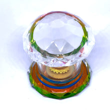 Goddess Maha Lakshmi Idol Gold Surface 24K Prism Crystal Temple-Shaped Showpiece Vastu Energized Symbol of Wealth Luck