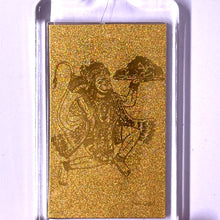 Gold 24K Foil Hanuman Laser Engraved Keychain Warrior Deity for Strength & Protection Gift - Keychain