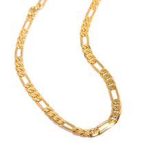 Chic Gold Electroplated Cuban and Chain Link Figaro Necklace Jewelry - Necklace