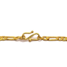 Gold Plated Chain Figaro Unique Fashion Necklace Jewelry - Necklace