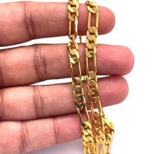 Gold Plated Chain Figaro Unique Fashion Necklace Jewelry - Necklace