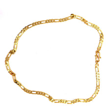 Gold Plated Chain Figaro Unique Fashion Necklace Jewelry - Necklace