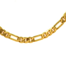 Gold Plated Chain Figaro Unique Fashion Necklace Jewelry - Necklace