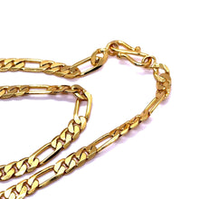 Gold Plated Figaro Style Chain Necklace Jewelry - Necklace