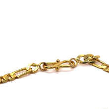 Gold Plated Figaro Style Chain Necklace Jewelry - Necklace