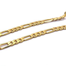 Gold Plated Figaro Style Chain Necklace Jewelry - Necklace