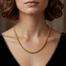 Gold Plated Classic Snake Chain Necklace | Polished Flexible Finish | Contemporary Unisex Jewelry - Necklace