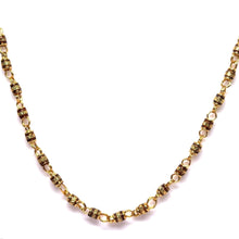 Gold Plated Chain Cylindrical Cross-Patterned Linked Necklace Jewelry - Necklace